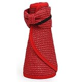 Summer Large Brimmed Hat Floppy Topless Straw Sun Hat Cap for Women Red