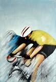 Racing Bicyclist Oil Painting 36 x 24 inches