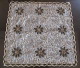 16x16 Hand Made Sequin Side Table Topper (Olive Green)