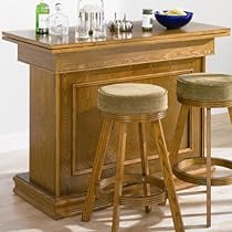 Hot Sale Coaster All in One Game Table/bar Unit with Wine Shelves Oak Finish