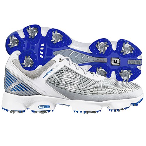 FootJoy HYPERFLEX Golf Shoes – White/Grey/Blue 12 D(M) US