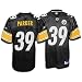 Willie Parker Jersey: Reebok Black Replica #39 Pittsburgh Steelers Jersey - Large