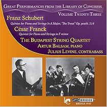 Schubert: Piano Quintet "The Trout"; Franck: Piano Quintet in F minor