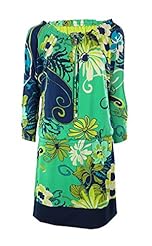 Floral Print Dolman Keyhole Jersey/Polyester/Spandex  Dress