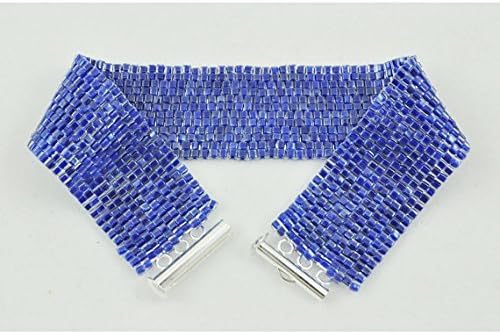 Indigo Blue Hand Beaded Peyote Bracelet