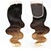 Moresoo Body Wave Natural Black to Chocolate Brown and Cameral Blonde #1B/4/27 Bleach Knots Lace Top Closure 4*4 Straight Human Hair 10 inch