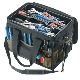 Click here to buy Custom LeatherCraft 1550 36-Pocket Tote Bag with Removable Plastic Tray by Custom Leather Craft.