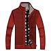 Shengweiao Men's Zip Knitted Cardigan Sweater