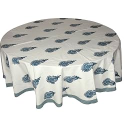 Round Table Cloth Handmade Cotton Fabric Dia 72 inches