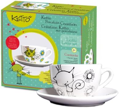 Bojeux Ketto Porcelain Creation Latte Set - Cat