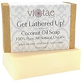 Certified Organic COCONUT OIL Soap - 100% Pure, All Natural, Aromatherapy Herbal Bar Soap - 4oz