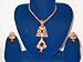 Trendy American Diamond Red Devil Beads Party Wear Gold Jewelry Set Bollywood Designer Necklace Earrings!! Free Shipp