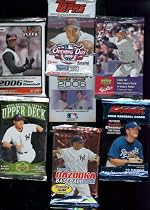 Lucky 7" Lot of 7 Different 2006 Baseball Cards Unopened Packs (Randomly inserted autographs, jersey cards, and rookie cards)