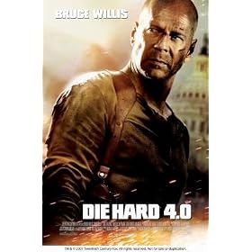 DIE HARD 4 - BRUCE WILLIS - US MOVIE FILM WALL POSTER - 30CM X 43CM LIVE FREE OR DIE HARD