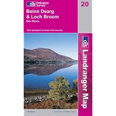 Beinn Dearg and Loch Broom, Ben Wyvis (Landranger Maps) (Landranger Maps)