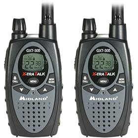 Midland Xtra Talk GXT300VP3  3 Watt 22 Channel GMRS Radios with Rechargeable Batteries and Charger (Pair)