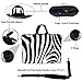 Meffort Inc 15 15.6 inch Neoprene Laptop Sleeve Bag Carrying Case with Hidden Handle and Adjustable Shoulder Strap - Zebra Stripes Deisgn