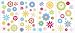 RoomMates RMK1170SCS Graphic Flowers Peel & Stick Applique