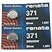 Renata 371 SR920SW Batteries - 1.55V Silver Oxide 371 Watch Battery (2 Count)