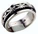 Silver Ring 925 Sterling Leaf Spinner