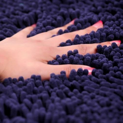 40x60cm Bathroom Door Floor Mat Rug Soft Shaggy Bath Carpet Chenille Mat F1R grey