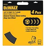 DEWALT DW8001B4 Heavy Duty 14-Inch by 7/64-Inch by 1-Inch General Purpose Chop Saw Wheel (4-Pack)
