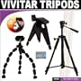 Vivitar Tripod Kit Which Includes A Deluxe 52" Tripod + 7" Spider Tripod + Strong Mini Tripod + DB ROTH Micro Fiber Cloth For The RCA EZ209HD, EZ219HD, EZ409HD Small Wonder HD Camcorders