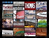THOMAS Personalized Name Poster Using Sign Photos