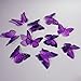 Butterfly 3D Translucent Decoration 15 Butterflies RAINBOW colors
