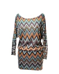 Spandex/Knit Zig Zag Tunic 