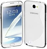 Cimo S-Line Back Case Flexible TPU Cover for Samsung Galaxy Note II Note 2 (GT-N7100, All Carriers) - Clear