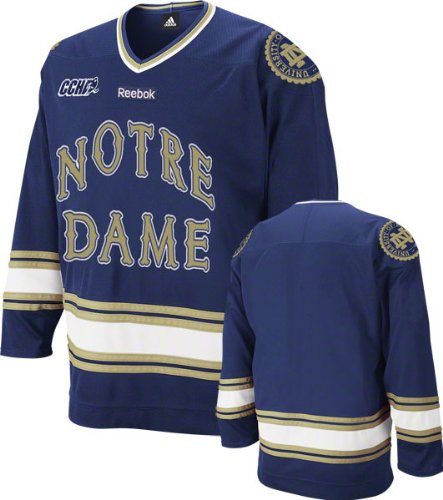 adidas Notre Dame Fighting Irish Navy Blue Premier Hockey Jersey (X-Large)