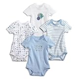 Produkt-Bild: babywalz Body, 4 St&uuml;ck, Groesse 62/68, wei&szlig;/blau