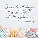 Wall Sticker, Hatop Wall Decal Quote I Can Do All Things Through Christ Who Strengthens Me Philippians 4:13