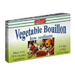 Organic Gourmet Organic Vegetable Boullion Cubes, Low Sodium, 2.54-Ounce Container (Pack of 12)