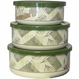 Corelle Coordinates 6-Piece Enameled Bowl Set, Textured Leaves
