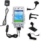 Car / Auto Multi Adapter Mount Holder GPS Navigation Kit for the Qtek 2020 with built in charger - Gomadic Brand