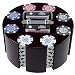 Pro Poker Wooden Chip Rack with 200 Chips and 2 Packs of Cards