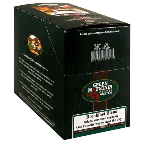 Green Mountain Coffee Breakfast Blend, K-Cups for Keurig Brewers, 25-Count Boxes (Pack of 2)