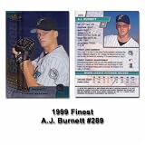 1999 Finest A.J. Burnett Rookie Card