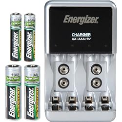 Energizer  CHCCWB-4 Simple Charger with 4 AA Rechargable Batteries