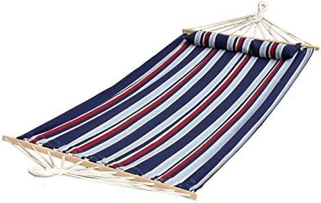 Patio Paradise - Oversized Hammock With Spreader Bars &amp; Pillow - Patriot