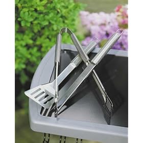Weber - 6420 - Accessoires de Barbecue - Lot de 3 Couverts de Service - Acier Inoxydable (Import Allemagne)