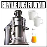 Breville Die-Cast 800JEXL 1000-watt Juice Fountain Elite With Juice Jar and Mugs