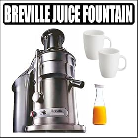 Breville Die-Cast 800JEXL 1000-watt Juice Fountain Elite With Juice Jar and Mugs by Breville