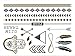 Super Metallic Gold Silver Black Jewelry Temporary Bling Tattoo 6 Sheets Pack