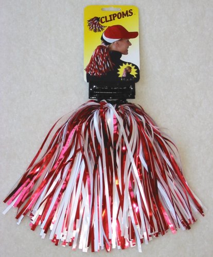 CLIPOMS Cap/Hat/Hair/Pony tail/Clothing Pom Pom Clip-on