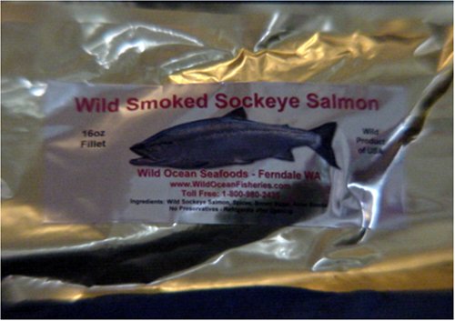 16oz Wild Alder Smoked Sockeye Salmon Pouch by Smoked Salmon