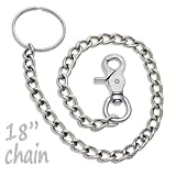 18 Chrome Steel Wallet Chain Trigger Snap Hook