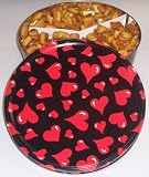 Gourmet Food : Scott's Cakes Garlic, Honey-Mustard, and Peanut Butter Pretzel Nuggets in a Large Heart Tin